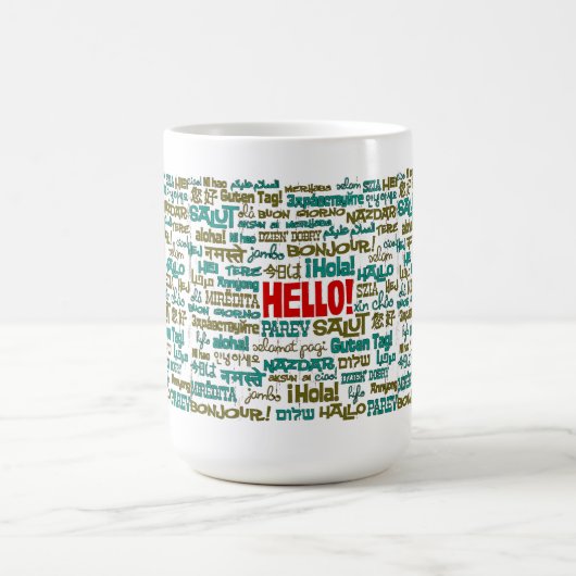 Bonjour tasse (de langue multi) (Centre)