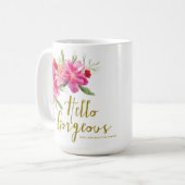 Bonjour tasse florale magnifique (Devant gauche)