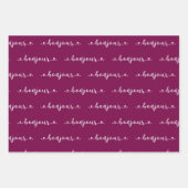 Bonjour Tiled Design Inpakpapier Vel (Voorkant 2)