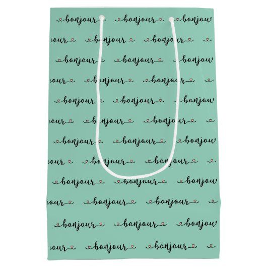 Bonjour Tiled Design Medium Cadeauzakje (Achterkant)