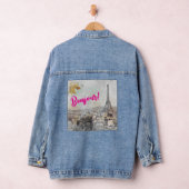 Bonjour Tour Eiffel Paris France Denim Veste (Hangar)