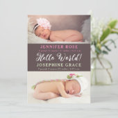 Bonjour tout le monde ! Faire-part de naissance Tw (Debout devant)