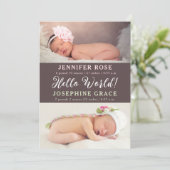 Bonjour tout le monde ! Faire-part de naissance Tw (Debout devant)