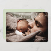 Bonjour tout le monde mignon et doux faire-part bé (Devant / Derrière)