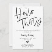 Bonjour trente 30e Invitation anniversaire (Devant)