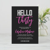 Bonjour trente 30e Invitation anniversaire (Debout devant)