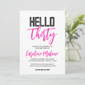 Bonjour Trente Anniversaire Invitation (Debout devant)