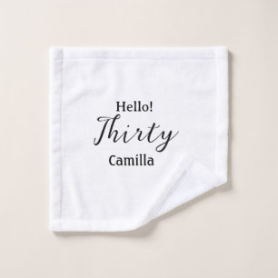 Bonjour trente anniversaire nom simple minimal élé