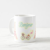Bonjour uit Parijs Frankrijk Koffiemok (Voorkant links)