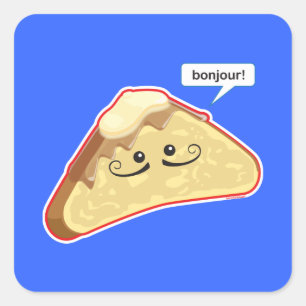 Bonjour. Vierkante Sticker