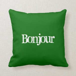 Bonjour - werp hoofdkussen kussen