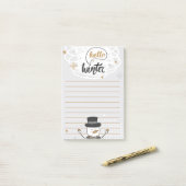 Bonjour Winter Snowman Post-It Notes (Sur un bureau)