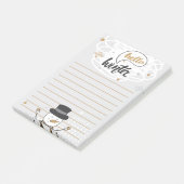 Bonjour Winter Snowman Post-It Notes (Incliné)