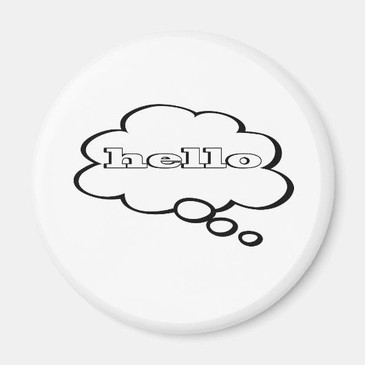 Bonjour Word Magnet de bulle (Devant)