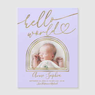 Bonjour World Chic Arch Frame Faire-part de naissa