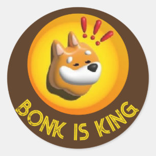 BONK crypto cadeau, meme munt trader sticker