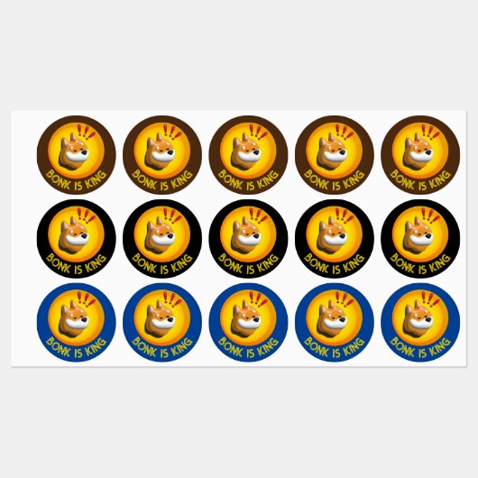 BONK crypto cadeau, meme munt trader sticker (Vel)