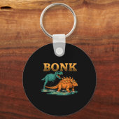 Bonk Dinosaur Funny Prehistoric Humor Design  Sleutelhanger (Voorkant)
