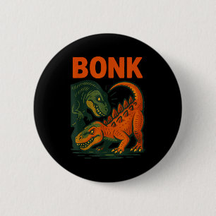 Bonk Dinosaur Grappig Prehistorisch Humor Design Ronde Button 5,7 Cm