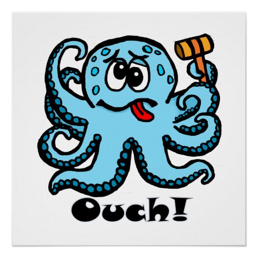 Bonk Octopus, ouch Perfect Poster (Voorkant)