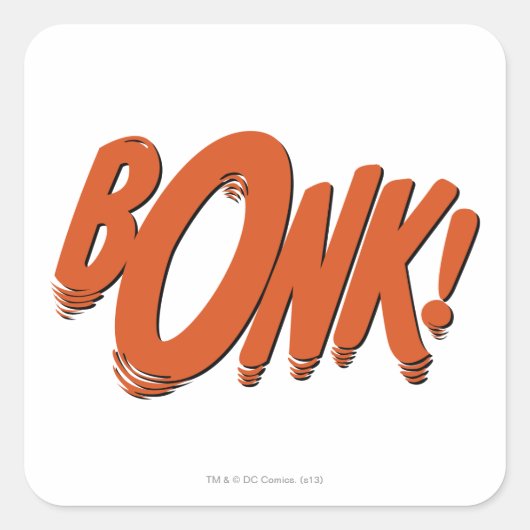 BONK! VIERKANTE STICKER (Voorkant)