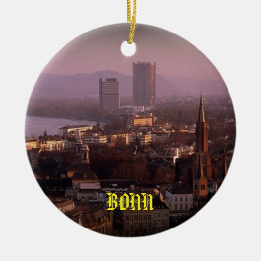 Bonn Germany Schilderachtig kerstversiering Keramisch Ornament (Voorkant)