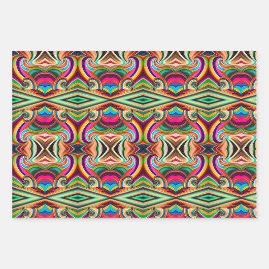 Bonnaroo abstracte kunst inpakpapier vel (Voorkant 3)