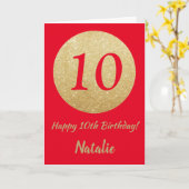 Bonne 10e anniversaire Carte Parties scintillant r (Fleur jaune)