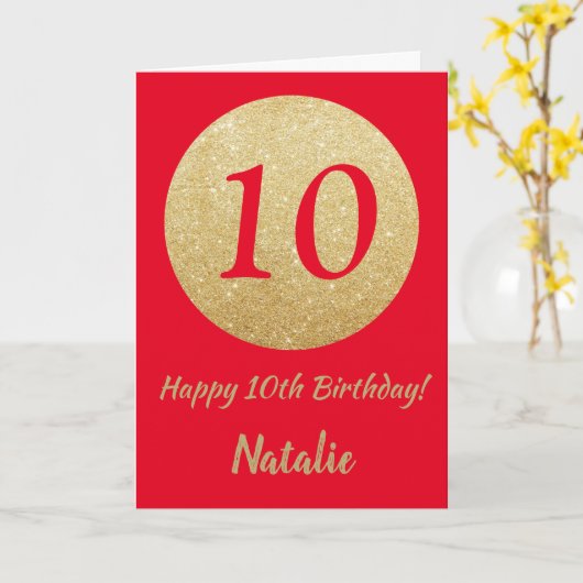 Bonne 10e anniversaire Carte Parties scintillant r (Fleur jaune)