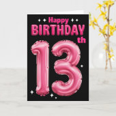 Bonne 13e carte d'anniversaire (Fleur jaune)