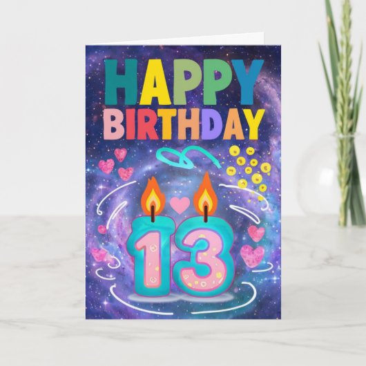 Bonne 13e carte d'anniversaire (Devant)