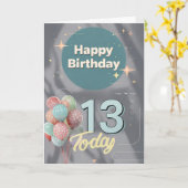 Bonne 13e carte d'anniversaire (Fleur jaune)