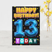 Bonne 13e carte d'anniversaire (Fleur jaune)