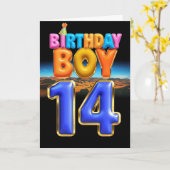 Bonne 14e carte d'anniversaire (Fleur jaune)