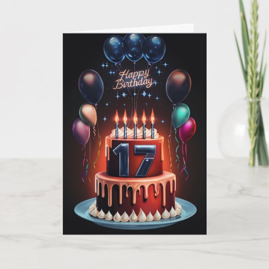 Bonne 17e carte d'anniversaire (Devant)