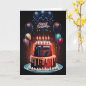 Bonne 17e carte d'anniversaire (Fleur jaune)