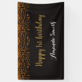 Bonne 1ère bannière anniversaire. Parties scintill (Vertical)