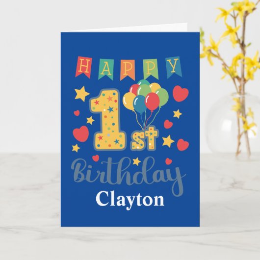Bonne 1ère carte d'anniversaire (Fleur jaune)