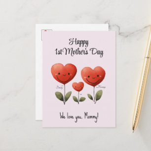 Bonne 1ère Fête des Mères, Carte de Papa & Bébé,