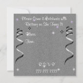 Bonne 21e anniversaire Invitations pour filles (Dos)