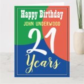 Bonne 21e carte d'anniversaire (Devant)