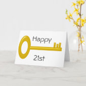 Bonne 21e carte d'anniversaire (Fleur jaune)