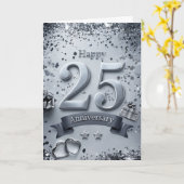 Bonne 25e anniversaire Mariage Carte (Fleur jaune)