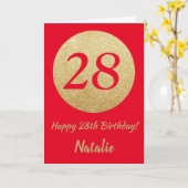 Bonne 28e anniversaire Carte Parties scintillant r (Fleur jaune)