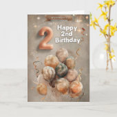 Bonne 2e carte d'anniversaire (Fleur jaune)