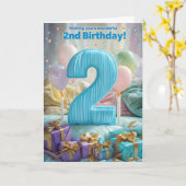 Bonne 2e carte d'anniversaire (Fleur jaune)