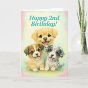 Bonne 2e carte d'anniversaire