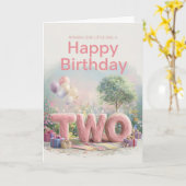 Bonne 2e carte d'anniversaire (Fleur jaune)