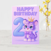 Bonne 2e carte d'anniversaire (Fleur jaune)