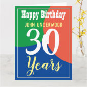 Bonne 30e carte d'anniversaire (Fleur jaune)